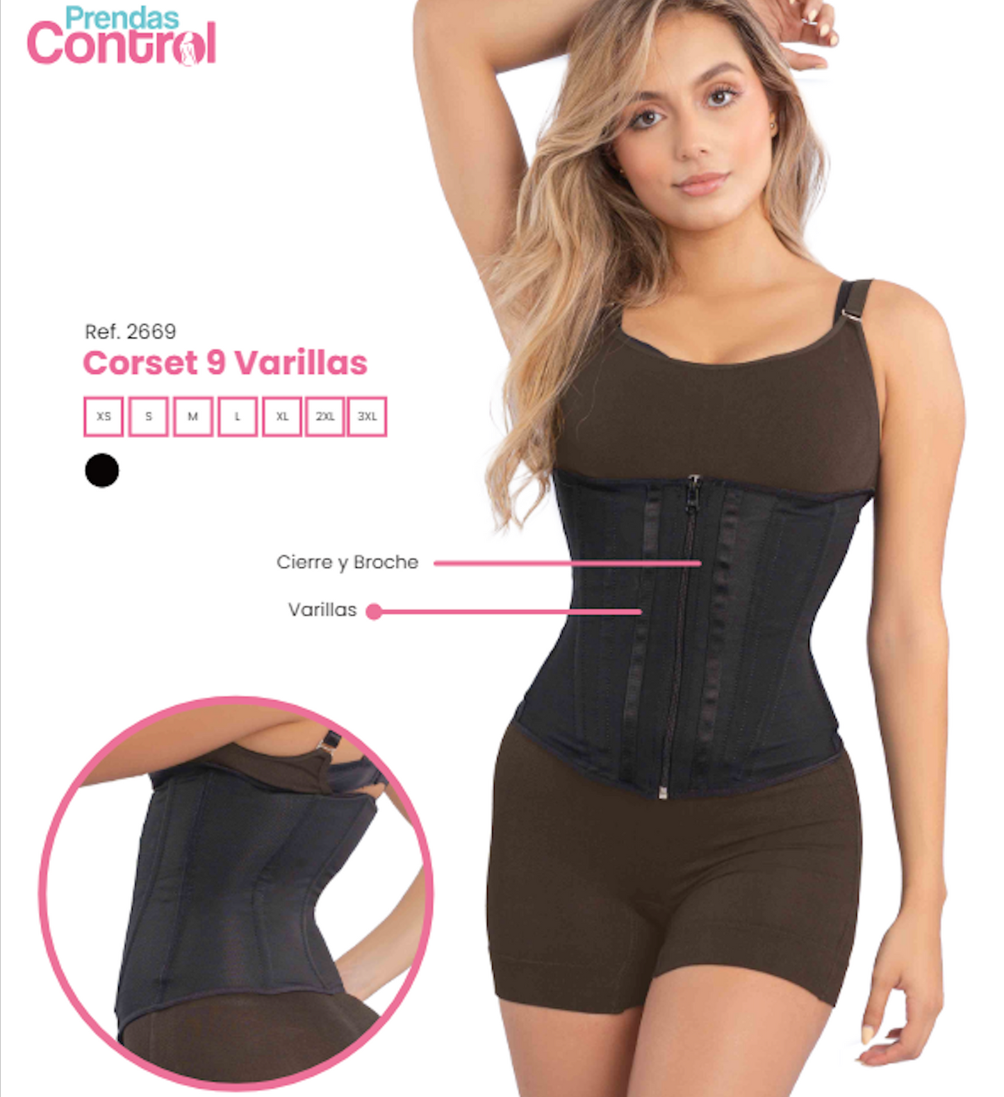 CORSET 9 VARRILLAS PRENDAS CONTROL